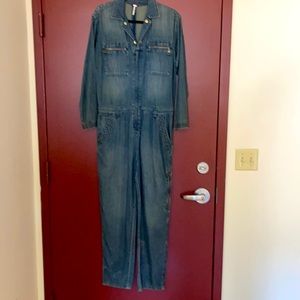 Free People Denim Jumpsuit Coverall
